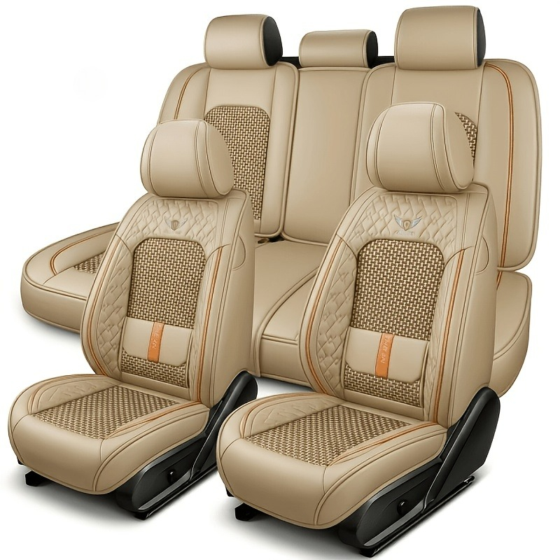 Leather Car Seat Covers Full Set Universal - For peugeot 206 w205 honda jade