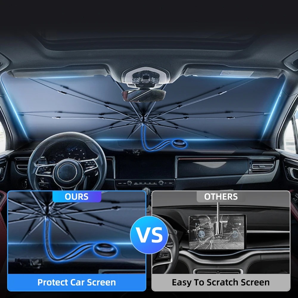 NEW Upgraded Car Windshield Su - Car Sunshade Windshield Umbrella Foldable 评论和价格