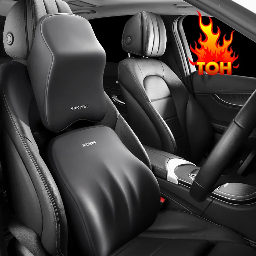 NEW Car Lumbar Back Support He - Memory Foam Car Neck Pillow Lumbar Support 评论和价格