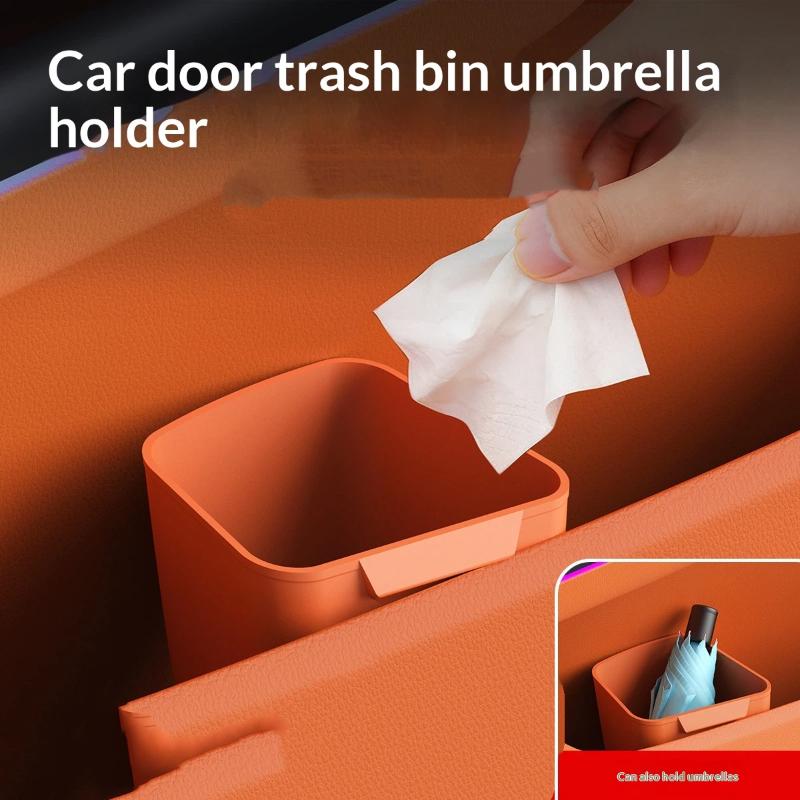 New Silicone Car Door Cup Hold - Waterproof Car Trash Can With Lid 评论和价格