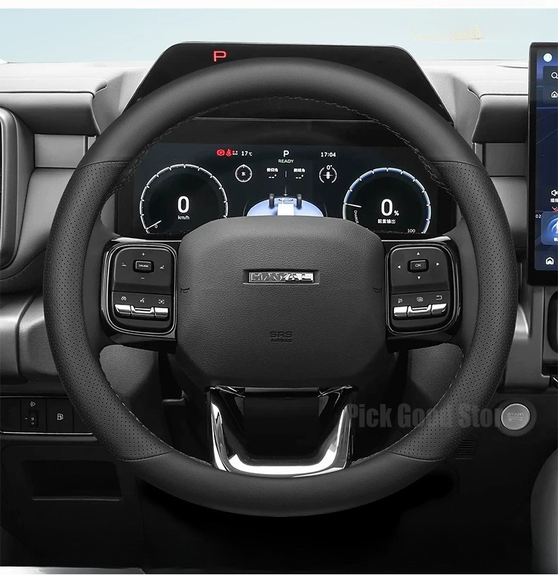 Leather Car Steering Wheel Cov - Car Steering Wheel Cover Anti Slip Breathable 评论和价格
