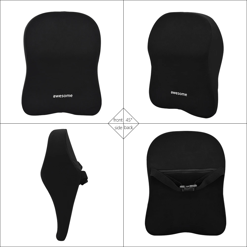 Car Lumbar Back Support Headre - Memory Foam Car Neck Pillow Lumbar Support 评论和价格