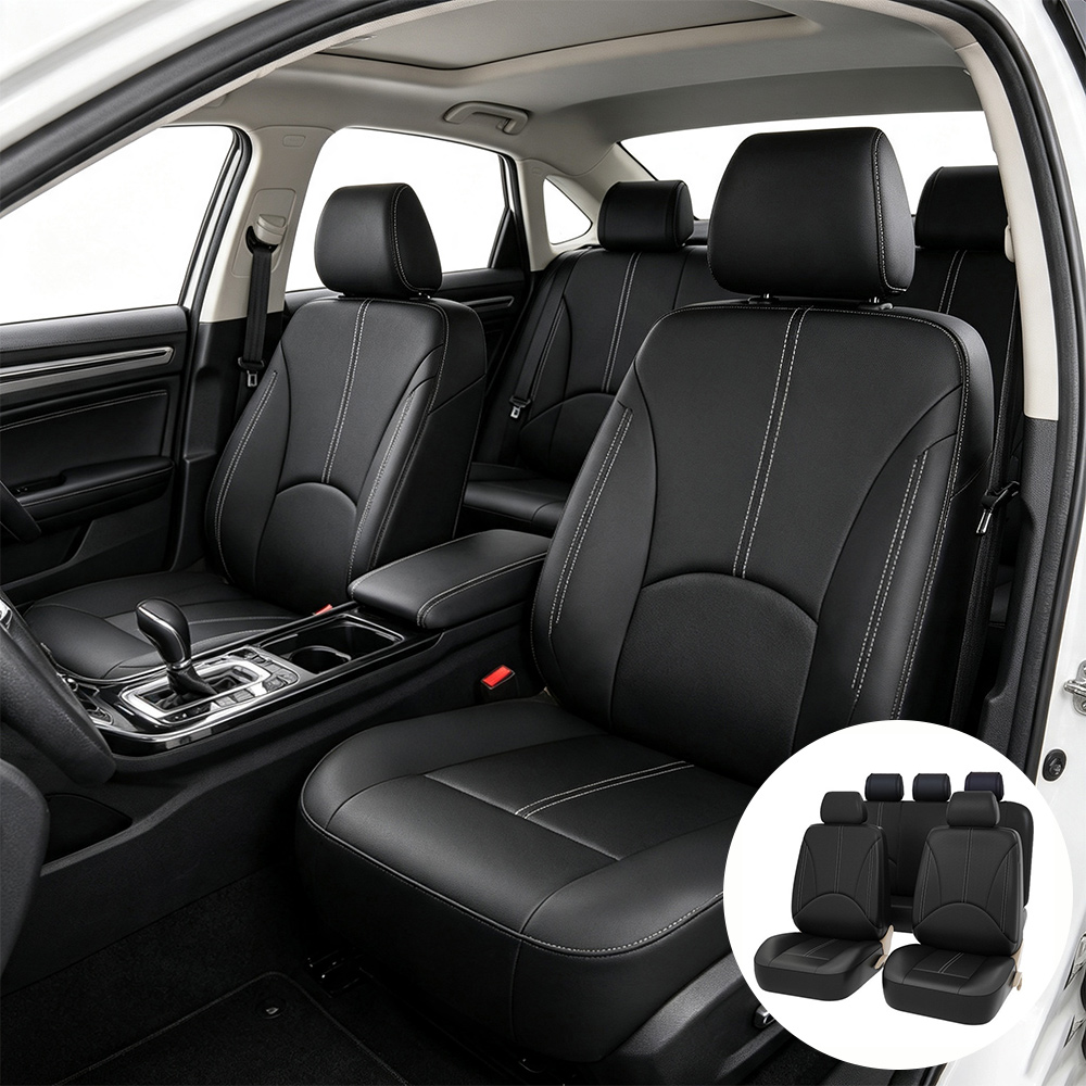 5 Seats Car Seat Covers Full S - Leather Car Seat Covers Full Set Universal 评论和价格