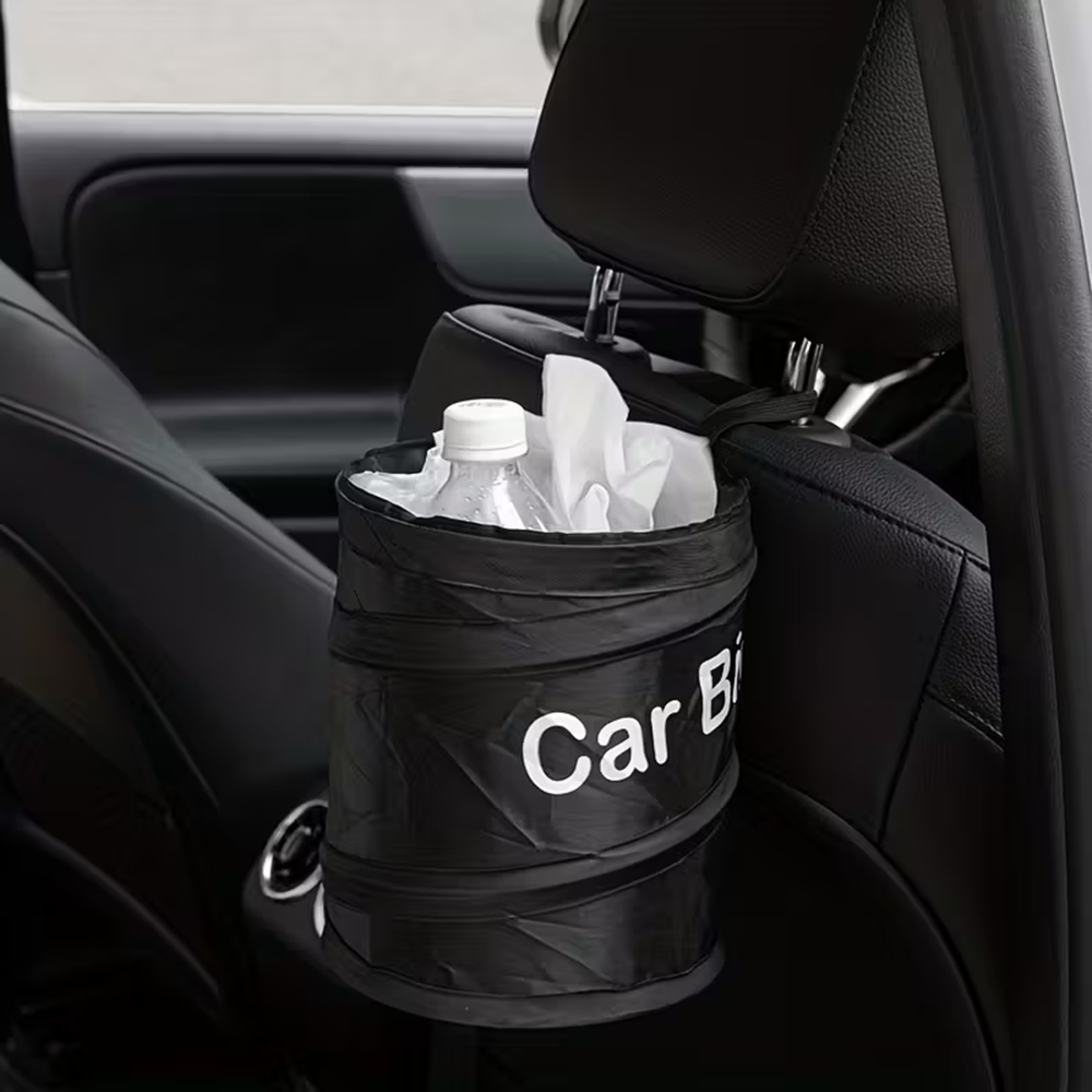 Mini Black Collapsible Pop-up  - Waterproof Car Trash Can With Lid 评论和价格