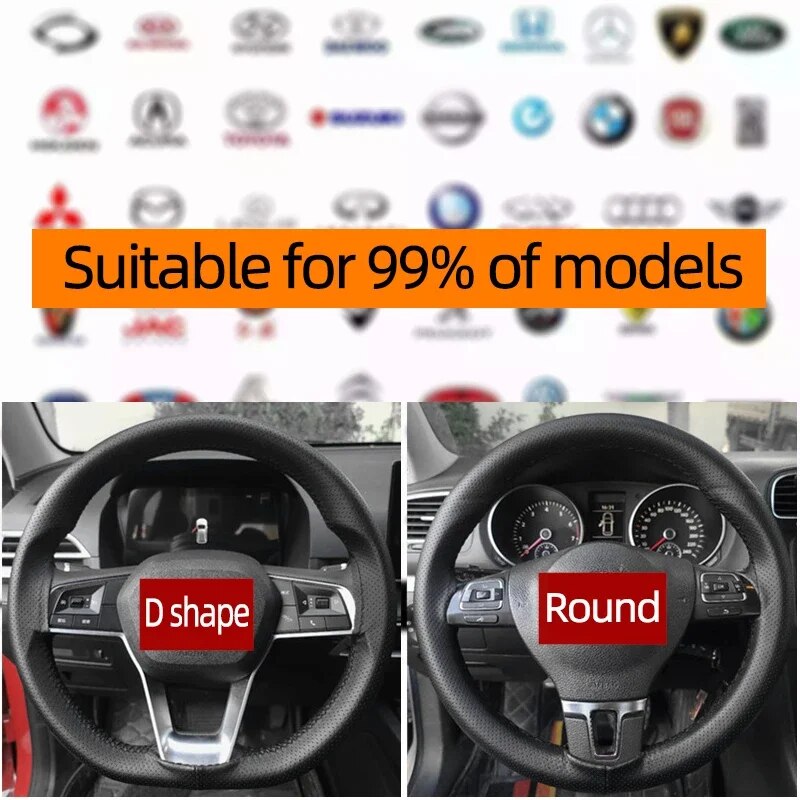 Universal Leather Car Steering - Car Steering Wheel Cover Anti Slip Breathable 评论和价格