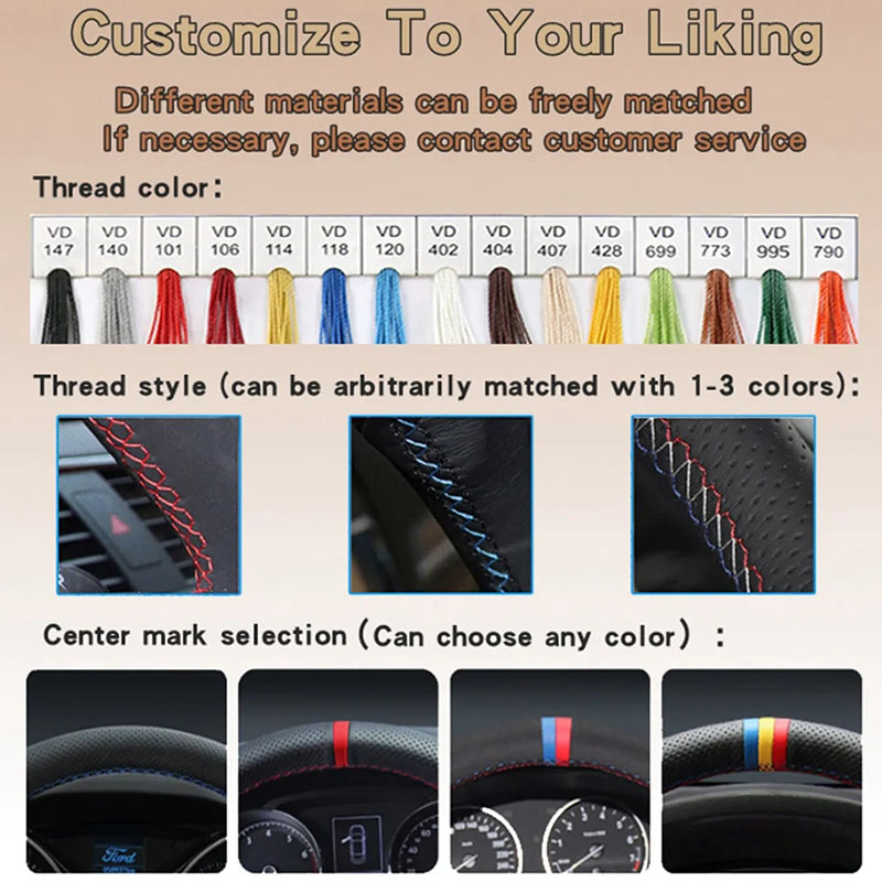 For GAC Trumpchi Empow 2021-20 - Car Steering Wheel Cover Anti Slip Breathable 评论和价格