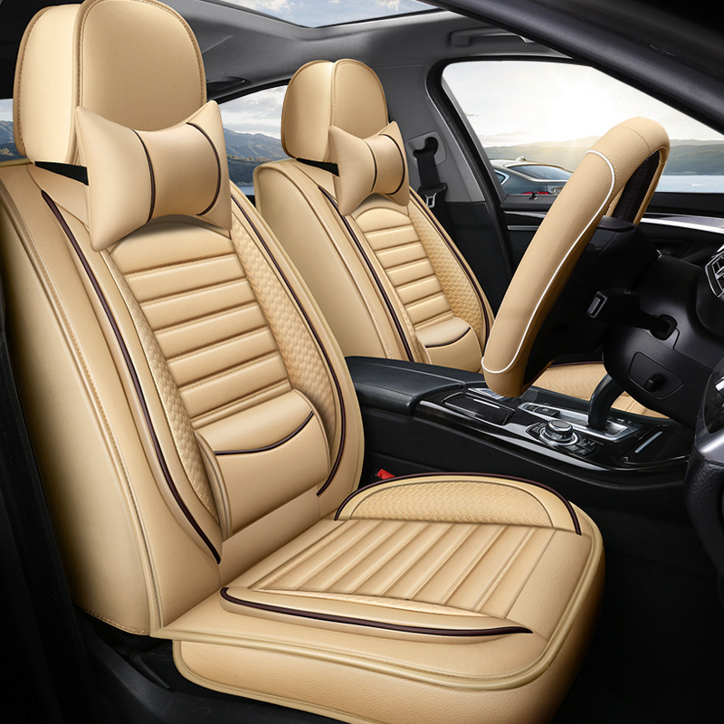 Full Set Luxury Car Seat Cover - Leather Car Seat Covers Full Set Universal 评论和价格