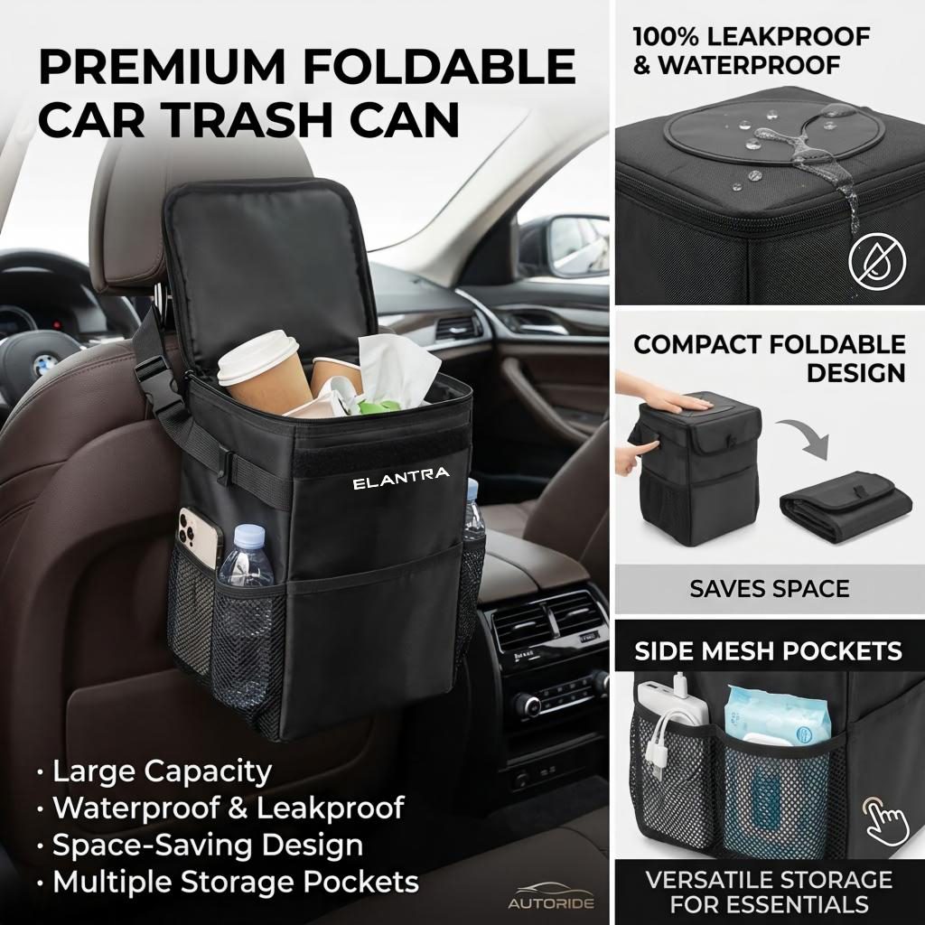 Waterproof car trash can stora - Waterproof Car Trash Can With Lid 评论和价格