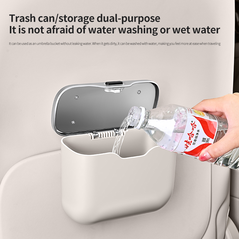 Car trash can with creative li - Waterproof Car Trash Can With Lid 评论和价格