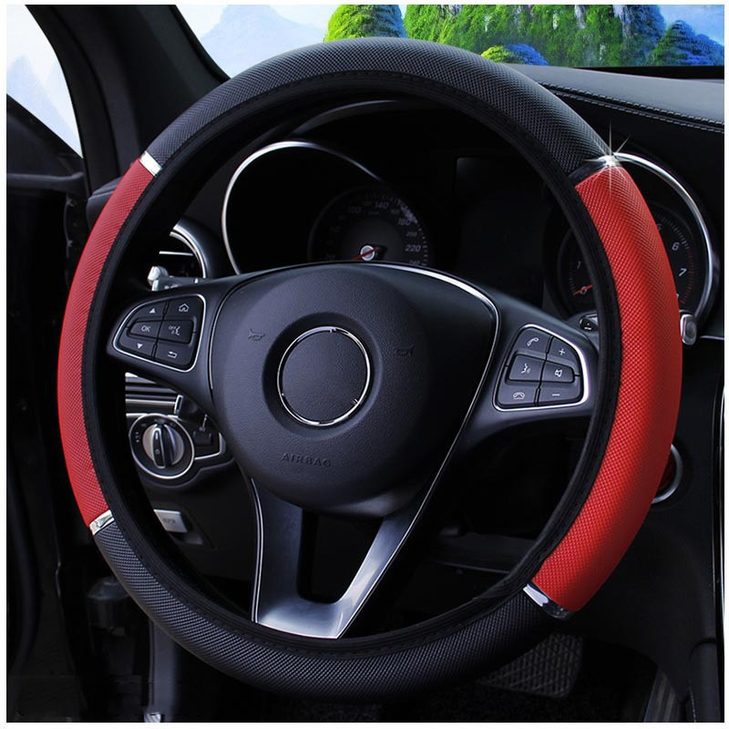 New Anti Slip Auto Decoration  - Car Steering Wheel Cover Anti Slip Breathable 评论和价格
